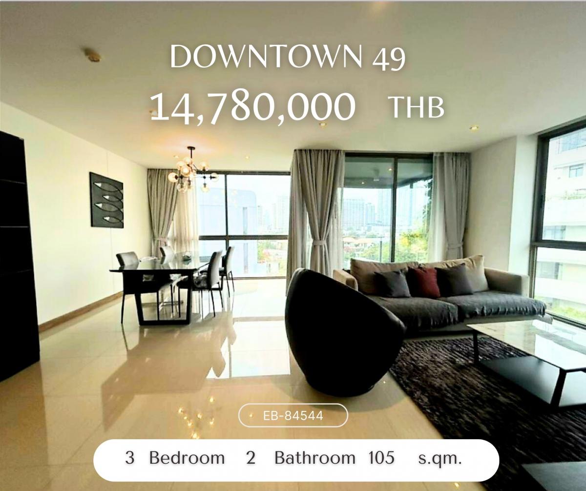 ขายคอนโดสุขุมวิท อโศก ทองหล่อ : Type หายาก ของ Downtown49! Penthouse เลี้ยงสัตว์ได้ เงียบสงบ วิวดีมาก ใจกลางพร้อมพงษ์ 14,780,000
