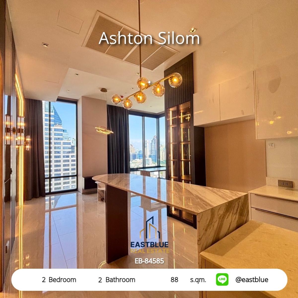 ให้เช่าคอนโดสีลม ศาลาแดง บางรัก : เช่า Ashton Silom 2 นอน 88 ตร.ม. ใจกลางสีลม ใกล้ BTS/ MRT หรูหรา สระว่ายน้ำ ฟิตเนส สวนพักผ่อน พร้อมเข้าอยู่! 90,000 บาท/เดือน