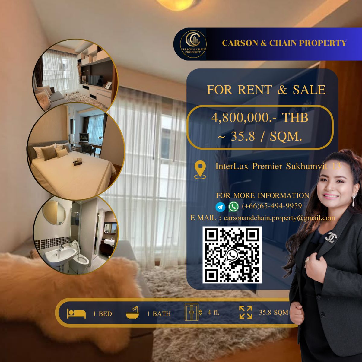 ขายคอนโดนานา : InterLux Premier Sukhumvit 13