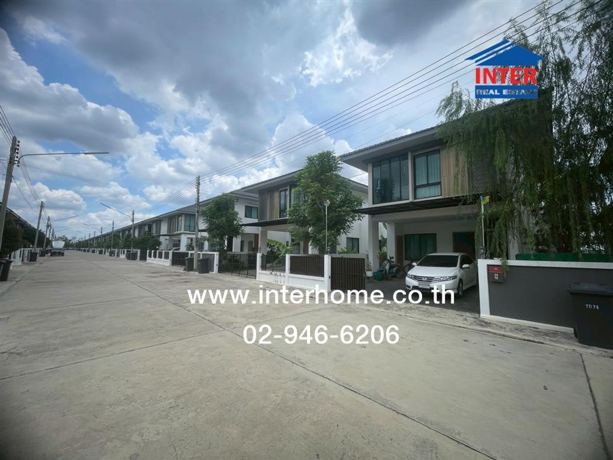 For SalePathum Thani,Rangsit, Thammasat : 2-storey house 43.5 sq.w. Village, Phatrai, Avenue, Rangsit-Khlong 2, Soi Bongkot 32, Rangsit-Nakhon Nayok Road Liab Khlong Song Khlong Luang Pathum Thani