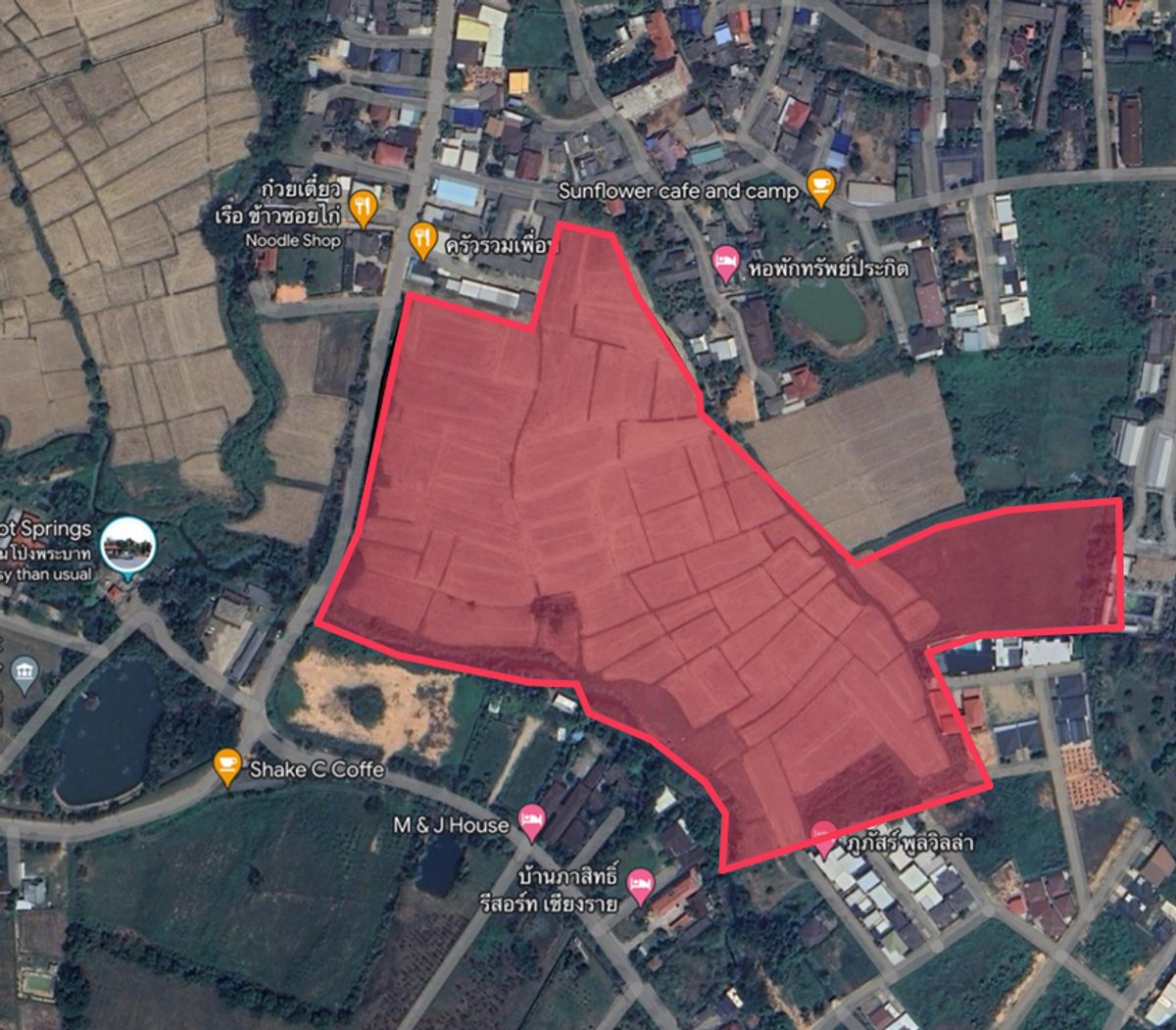 For SaleLandChiang Rai : Prime Land 53 Rai Near the City Center and Mae Fah Luang Chiang Rai Airport