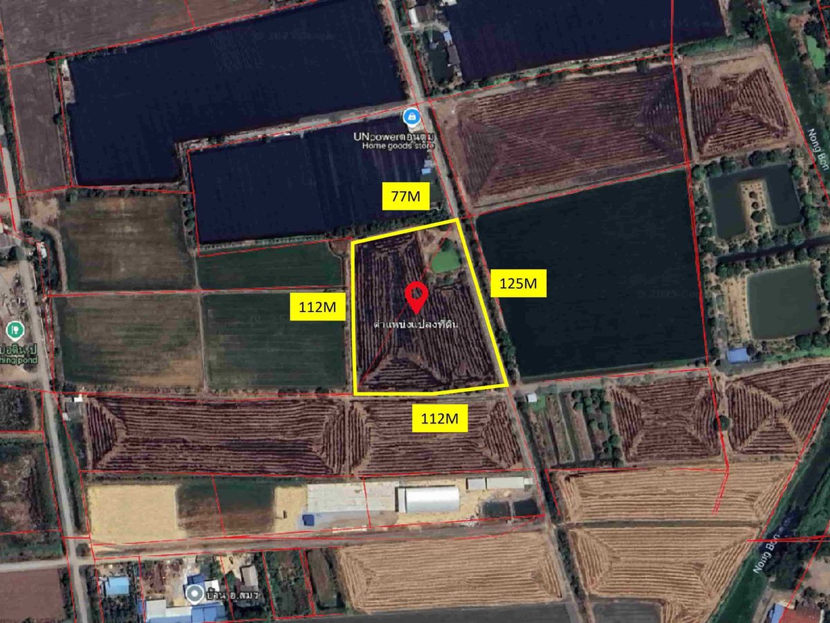 For SaleLandNakhon Pathom : Land for Sale 7 Rai 2 Ngan 24 Sq.wah, Near Wat Don Phuttha