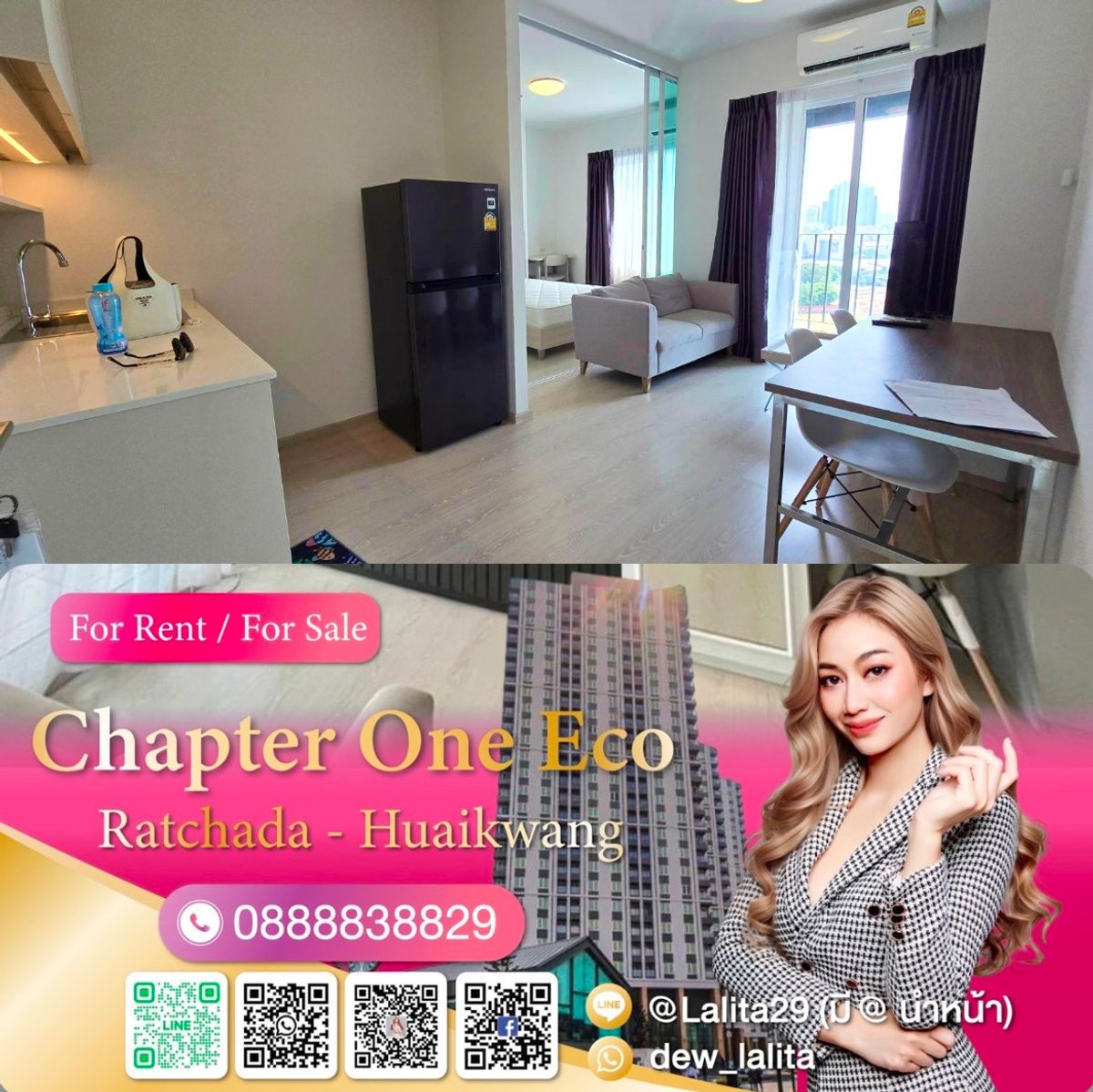 For RentCondoRatchadapisek, Huaikwang, Suttisan : 🔥🔥🔥 The room is ready New condition 🔥🔥🔥🌻𝐅𝐨𝐫 𝐑𝐞𝐧𝐭🌻 𝐂𝐡𝐚𝐩𝐭𝐞𝐫𝐎𝐧𝐞 𝐫𝐚𝐭𝐜𝐡𝐚𝐝𝐚 𝐫𝐚𝐭𝐜𝐡𝐚𝐝𝐚 🏠 🏠 E12A🔥 Ready to stay Attached to the coma 🍇🦢🍇🟥🟩🟧🟨🟪🟥🟩🟧🟨🟥🟩🟨🟨🟪❤️❤️ There are 7-11 in front of the building. Very comfortable