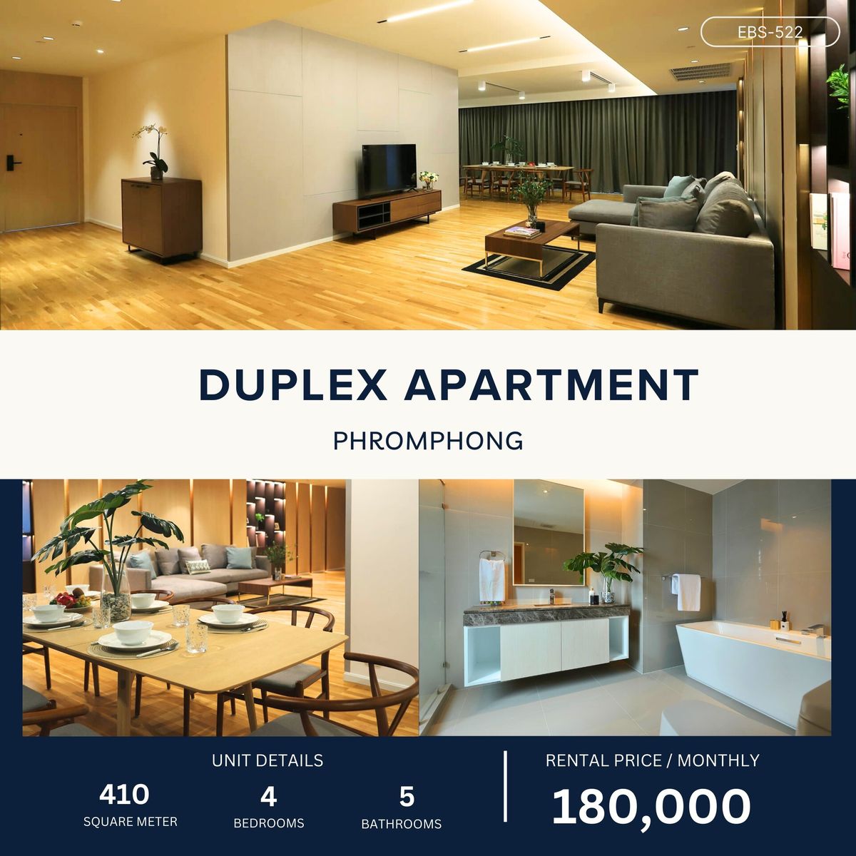 For RentCondoSukhumvit, Asoke, Thonglor : Cozy 4 Bedroom Apartment at Sukhumvit 39, 410 SQM 180,000