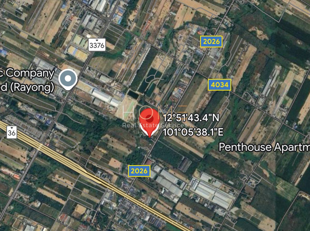 ขายที่ดินระยอง : ทำเลทองโลจิสติกส์! ✨ ที่ดิน 21 ไร่ ผังม่วง มะขามคู่ นิคมพัฒนา ติดถนน 2026 ใกล้ถนน 36 / (ขาย), Land 21 Rai Muang Plan Makham Khu Nikhom Phatthana On Road 2026 Near Road 36 / (FOR SALE) NUT2024