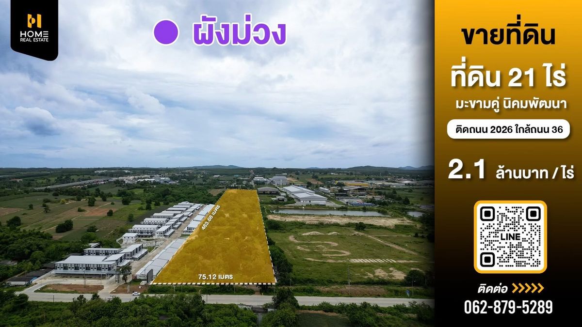 For SaleLandRayong : 21 rai of land, tamarind, pair, Nikom Nikphat / (Sell), Land 21 Rai Makham Khu Nikhom Phatthana / (For Sale) NUT2024