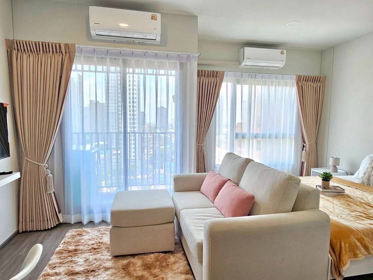 ให้เช่าคอนโดท่าพระ ตลาดพลู วุฒากาศ : ❤️ให้เช่าคอนโด ริช พอยท์ Rich point@bts วุฒากาศ ⛳️ติด bts วุฒากาศ ❤️ขนาด 1 นอน 1น้ำ พื้นที่ 27 ตรม.ชั้น 12Aเฟอร์ครบ เครื่องใช้ไฟฟ้า พร้อมเครื่องซักผ้า🔥ค่าเช่า 14,500-/เดือน สัญญา 1ปี ล่วงหน้า 1เดือน ประกัน 2เดือน💚Tel/Line: 085 484 8586 Ag.