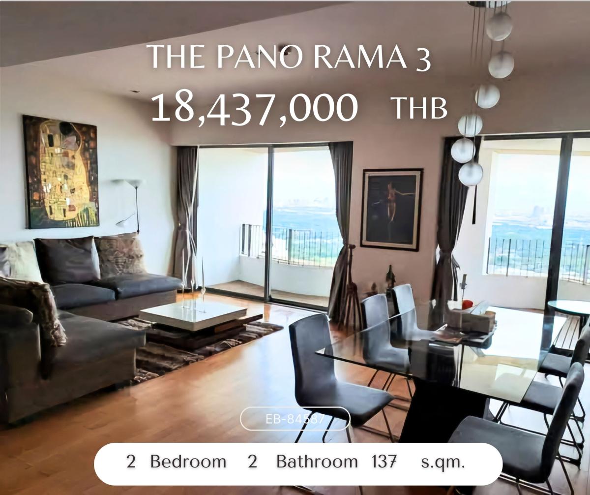 For SaleCondoRama3 (Riverside),Satupadit : ขายขาดทุน! The Pano Rama 3 คอนโดหรูริมแม่น้ำระดับ 6 ดาว ห้องใหญ่ ย่านพระราม3
