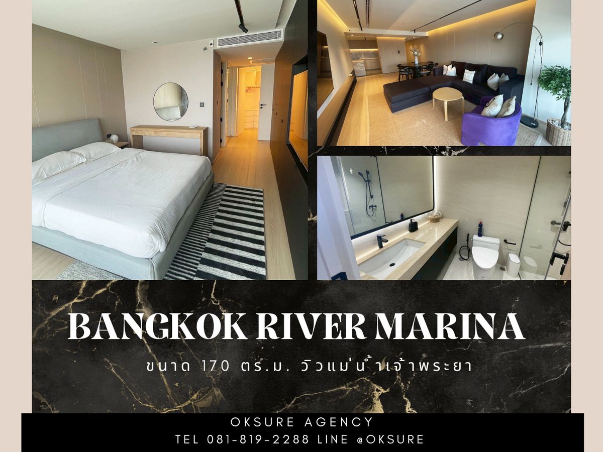 ให้เช่าคอนโดปิ่นเกล้า จรัญสนิทวงศ์ : 💎ให้เช่า บางกอก ริเวอร์ มาริน่า คอนโดวิวแม่น้ำเจ้าพระยา ห้อง 170 ตร.ม. กว้างมากก 