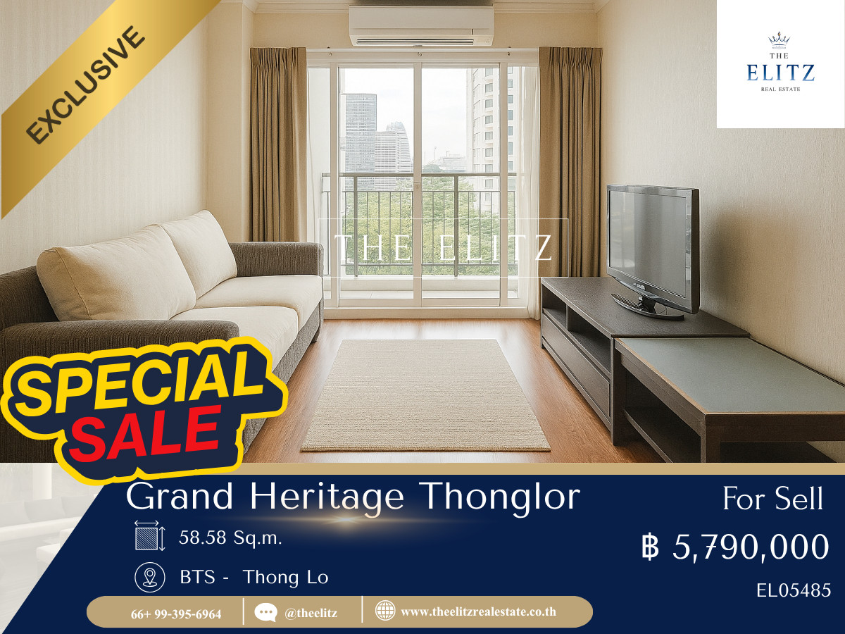 For SaleCondoSukhumvit, Asoke, Thonglor : ✨ Buy now. Grand Heritage Thonglor is lower than the most appraised value.