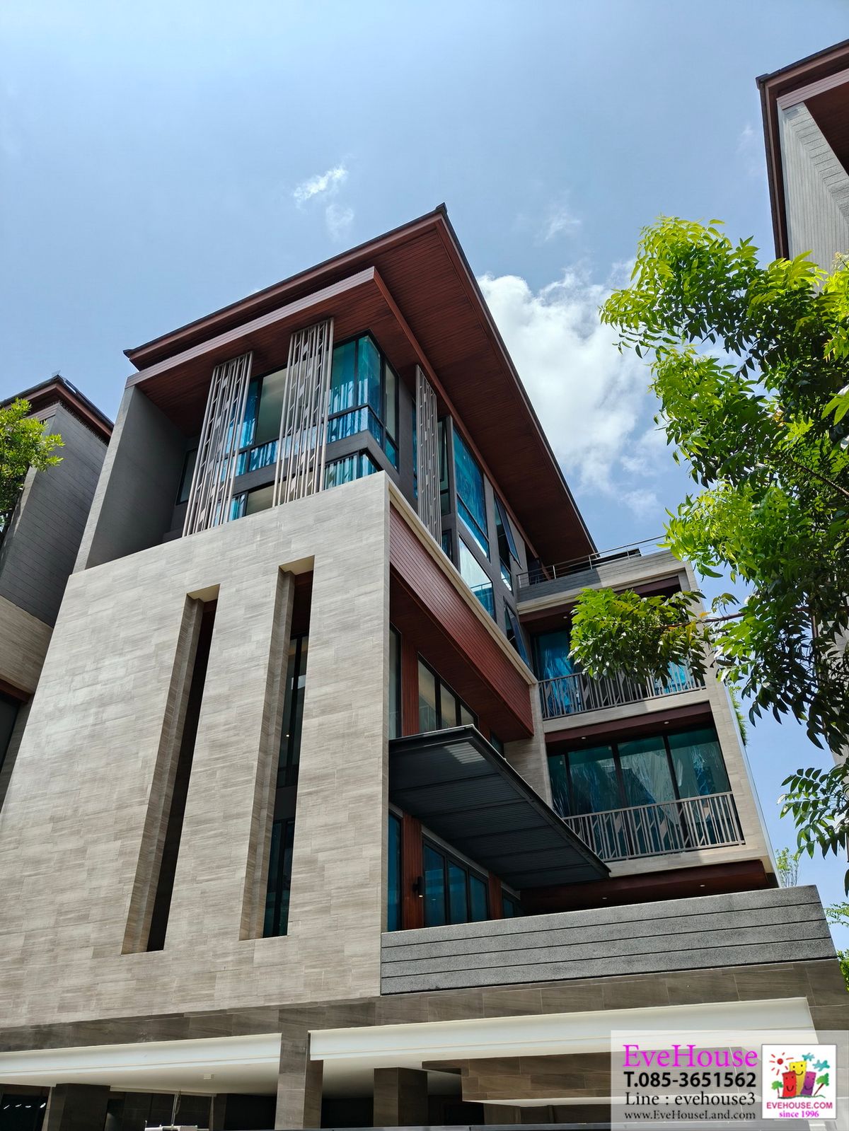 For SaleHouseSathorn, Narathiwat : Single house for sale, newly built in Yen Akat 2 project 4 bedrooms, 5 bathrooms 4.5 floors 59.5 sq.wa. 530 sq.m.