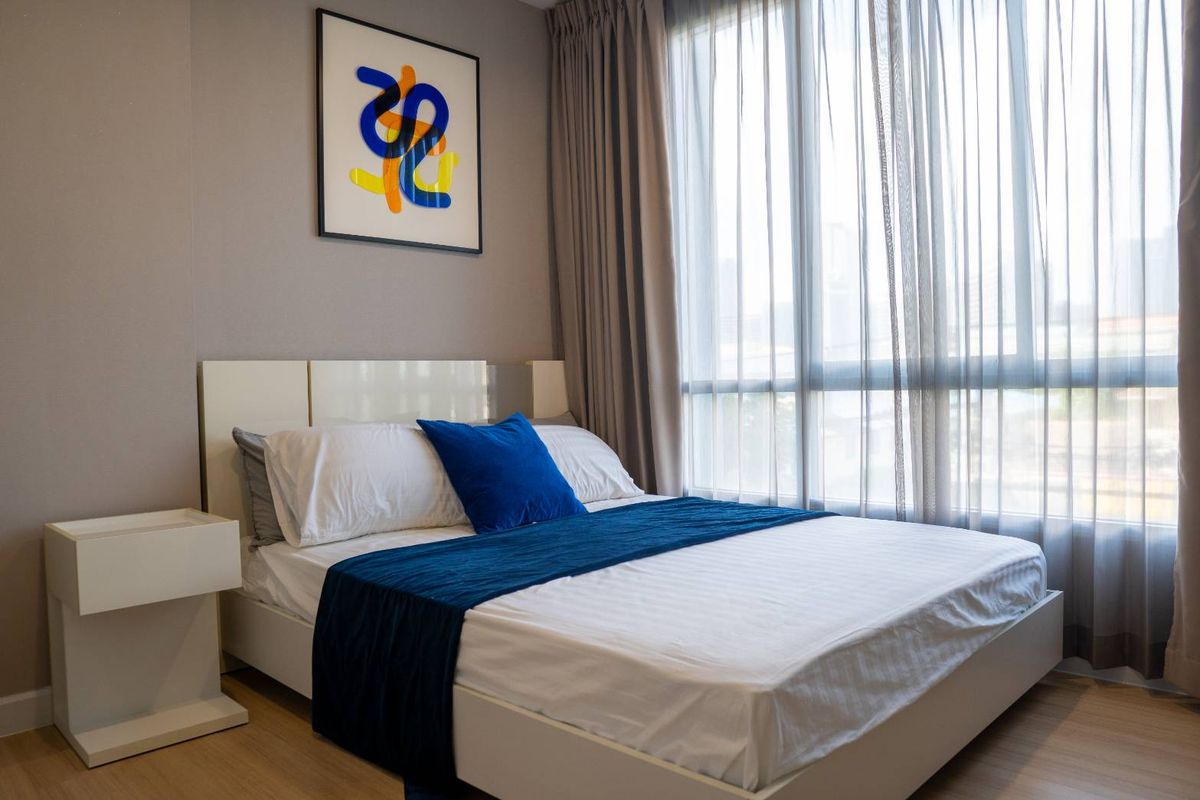 For RentCondoOnnut, Udomsuk : Rent The Sky Sukhumvit 1 bedroom, 1 bathroom, size 30.56 sqm. Decorated ready to move in.