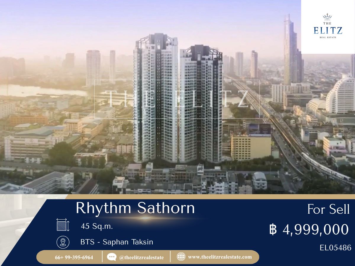 For SaleCondoSathorn, Narathiwat : ✨ High Rise condo decorated with in the heart of Sathorn Full view of the Chao Phraya River ✔
