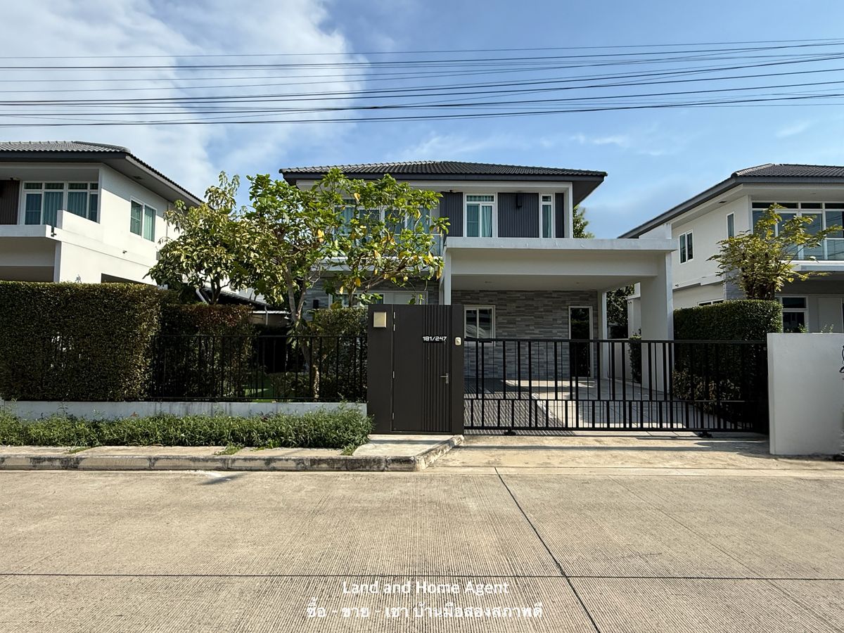 ให้เช่าบ้านลาดกระบัง สุวรรณภูมิ : ให้เช่า บ้านเดี่ยว มัณฑนา อ่อนนุช-วงแหวน5, ตกแต่งสวย แปลงใกล้สโมสร