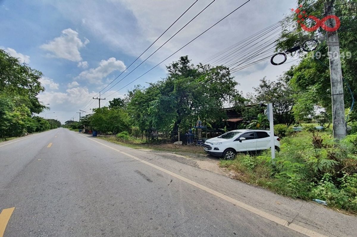 For SaleLandPathum Thani,Rangsit, Thammasat : Land for sale 3 rai 1 ngan 24.6 square wah, Liab Khlong Chet Road Rangsit-Nakhon Nayok Road