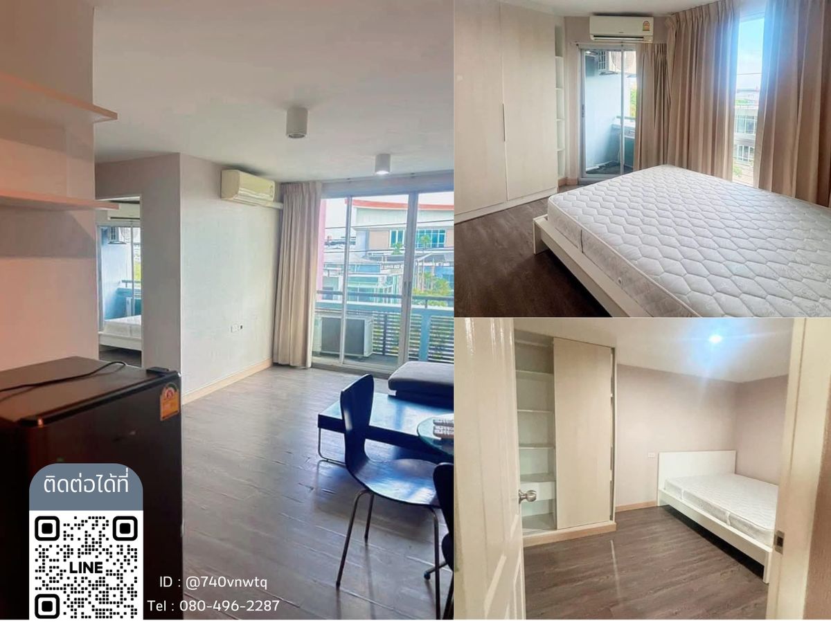 ให้เช่าคอนโดบางนา แบริ่ง ลาซาล : 🏡 คอนโด 2 ห้องนอน Swift Abac บางนา | ชั้น 3 วิวสวย ใกล้เอแบคบางนา!! |60ตร.ม.| แอร์ 3 ตัว | เลี้ยงสัตว์ได้ | เพียง 12,000 บาท!