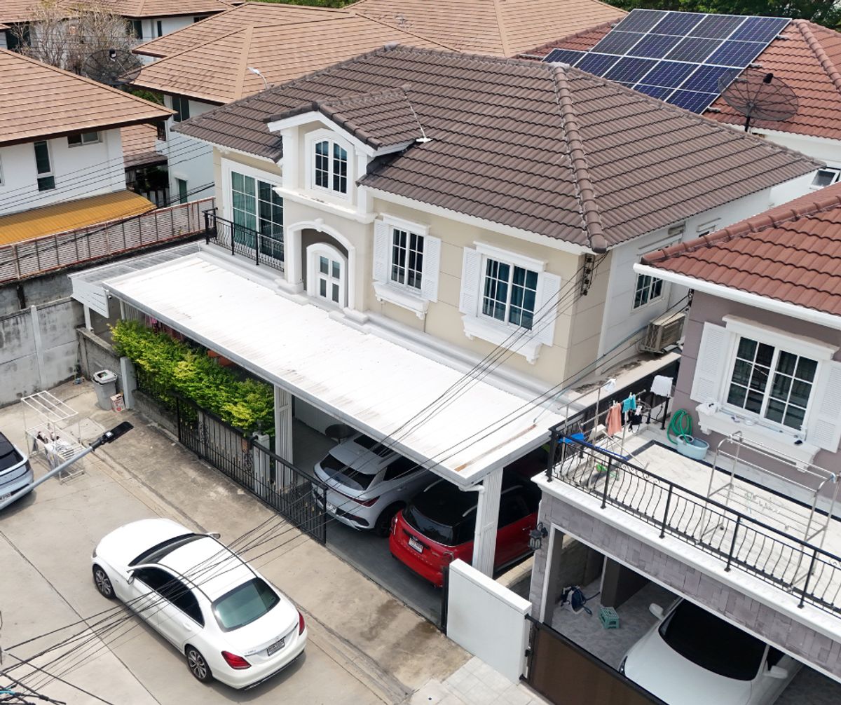For SaleHouseRama5, Ratchapruek, Bangkruai : A beautiful 2-storey home with built-in furniture, ready to move in!