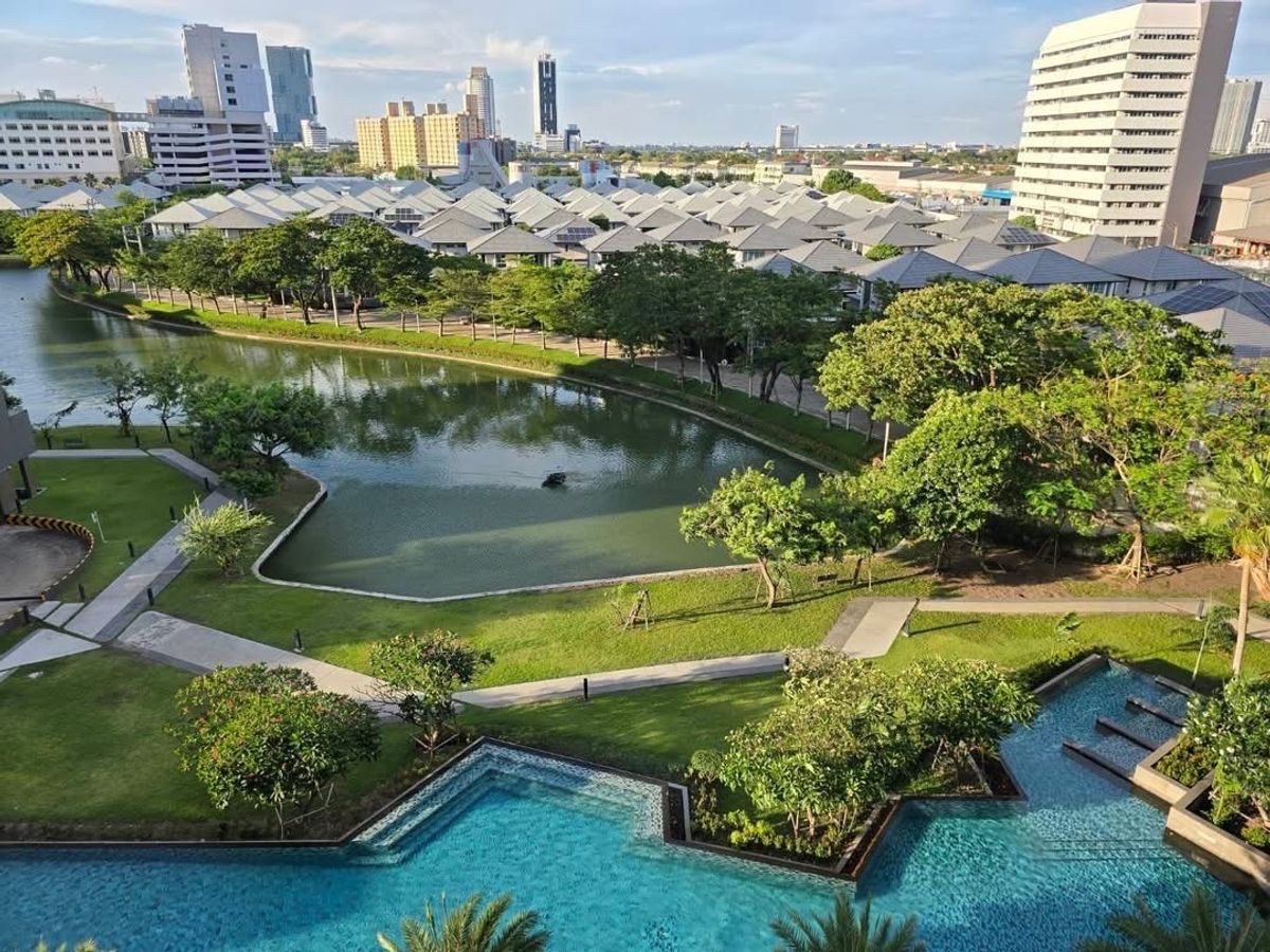 For RentCondoBangna, Bearing, Lasalle : For rent: The Parkland Srinakarin Lakeside (The Parkland Srinakarin Lakeside)🛏️ 1 bedroom 🛁 1 bathroom 🛋️ 1 living room, size 36 sq m. Building 1, 8th floor ✨ Price 11,000 baht..