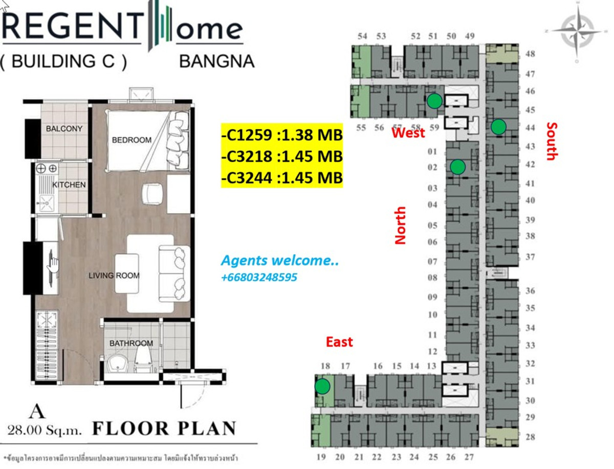 Sale DownCondoBangna, Bearing, Lasalle : 🔥  Selling down payment at Regent Bangna: Foreign Quota Beautiful  View  🔥 