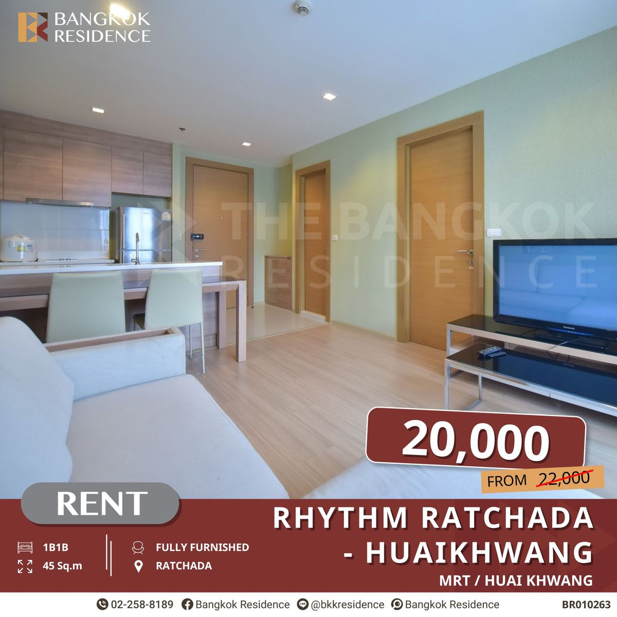 For RentCondoRatchadapisek, Huaikwang, Suttisan : Prime Location, Near MRT Huai Khwang!! RHYTHM Ratchada-Huaikhwang