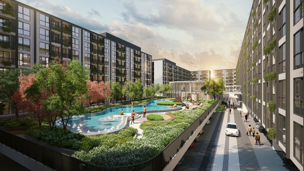 คอนโดพัทยา บางแสน ชลบุรี สัตหีบ : The Urban Planet Condo คอนโดใหม่ ใจกลางอมตะ ฟรี! เฟอร์ฯ + บิวท์อินครบ