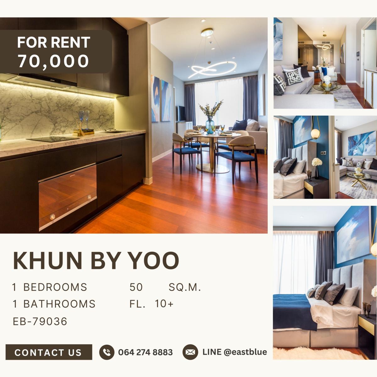 For RentCondoSukhumvit, Asoke, Thonglor : Khun by Yoo, 1 bed, 70000 per month