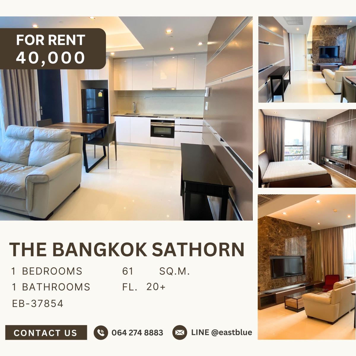 ให้เช่าคอนโดสาทร นราธิวาส : The Bangkok Sathorn, 1 bed, 40000 per month