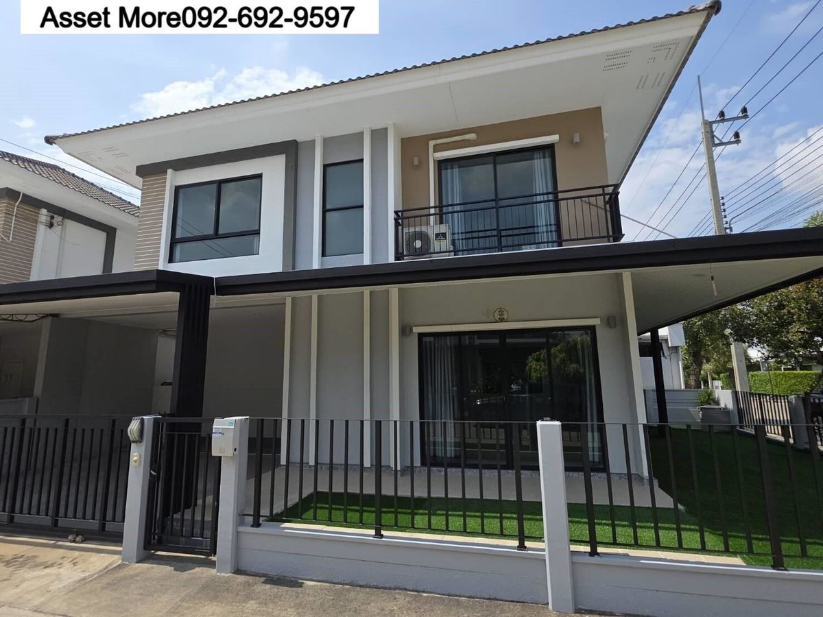 ขายบ้านปทุมธานี รังสิต ธรรมศาสตร์ : ขายบ้านเดี่ยว 2 ชั้น ม.เจ วิลล่า รังสิต-คลอง 1 ติดถนนรังสิต-นครนายก 34/1 ต.ประชาธิปัตย์ อ.ธัญบุรี จ.ปทุมธานี / รหัสทรัพย์ 68-AM-HH002