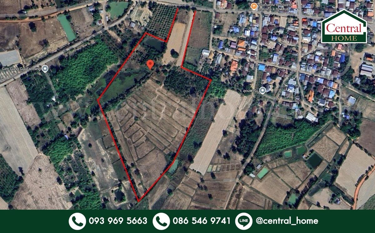 For SaleLandKalasin : Land 40-1-9 Rai, Somdet District, Kalasin Province, cheap price