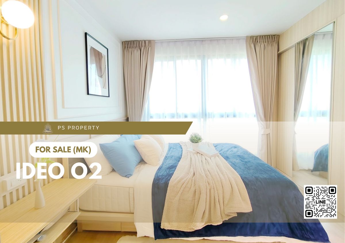 For SaleCondoBangna, Bearing, Lasalle : Urgent sale 📍 IDEO O2 📍 Fully furnished and equipped with electrical appliances, near BTS Bang Na