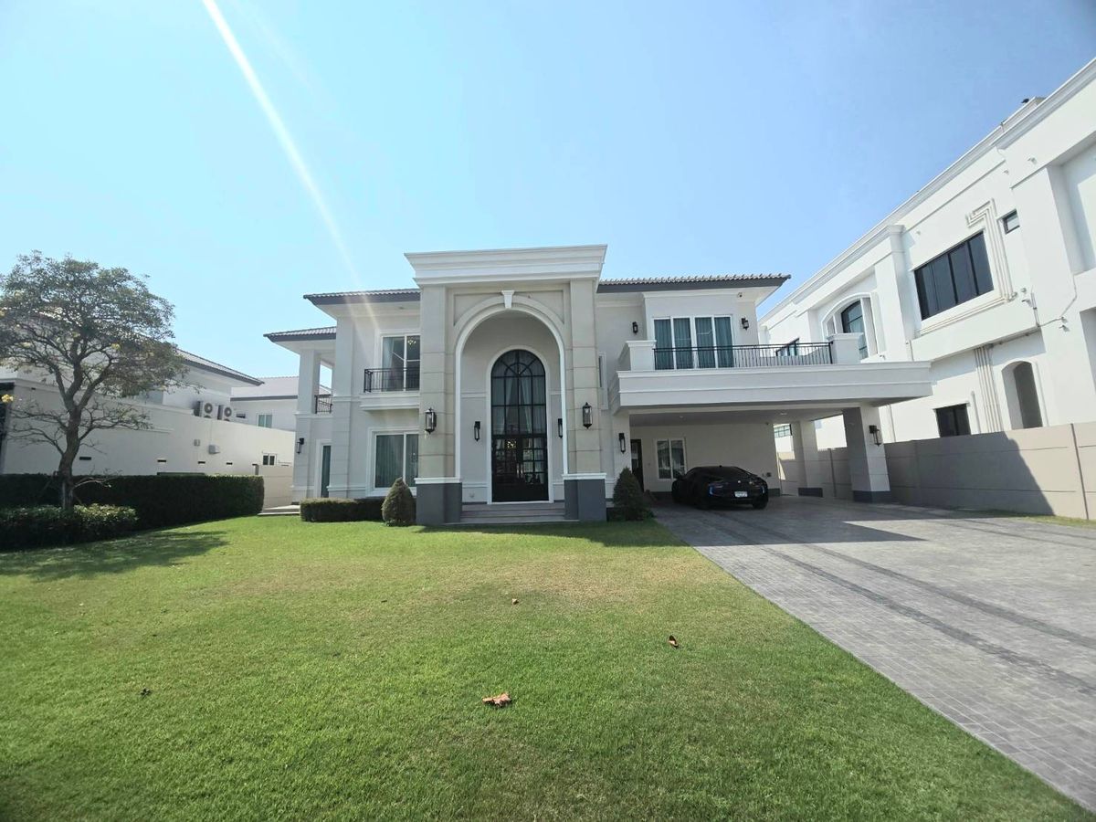 For SaleHousePathum Thani,Rangsit, Thammasat : House for sale Pruek Phirom Ratchaphruek Village, new cut, area 178.8 sq.w., 4 bedrooms, 5 bathrooms north