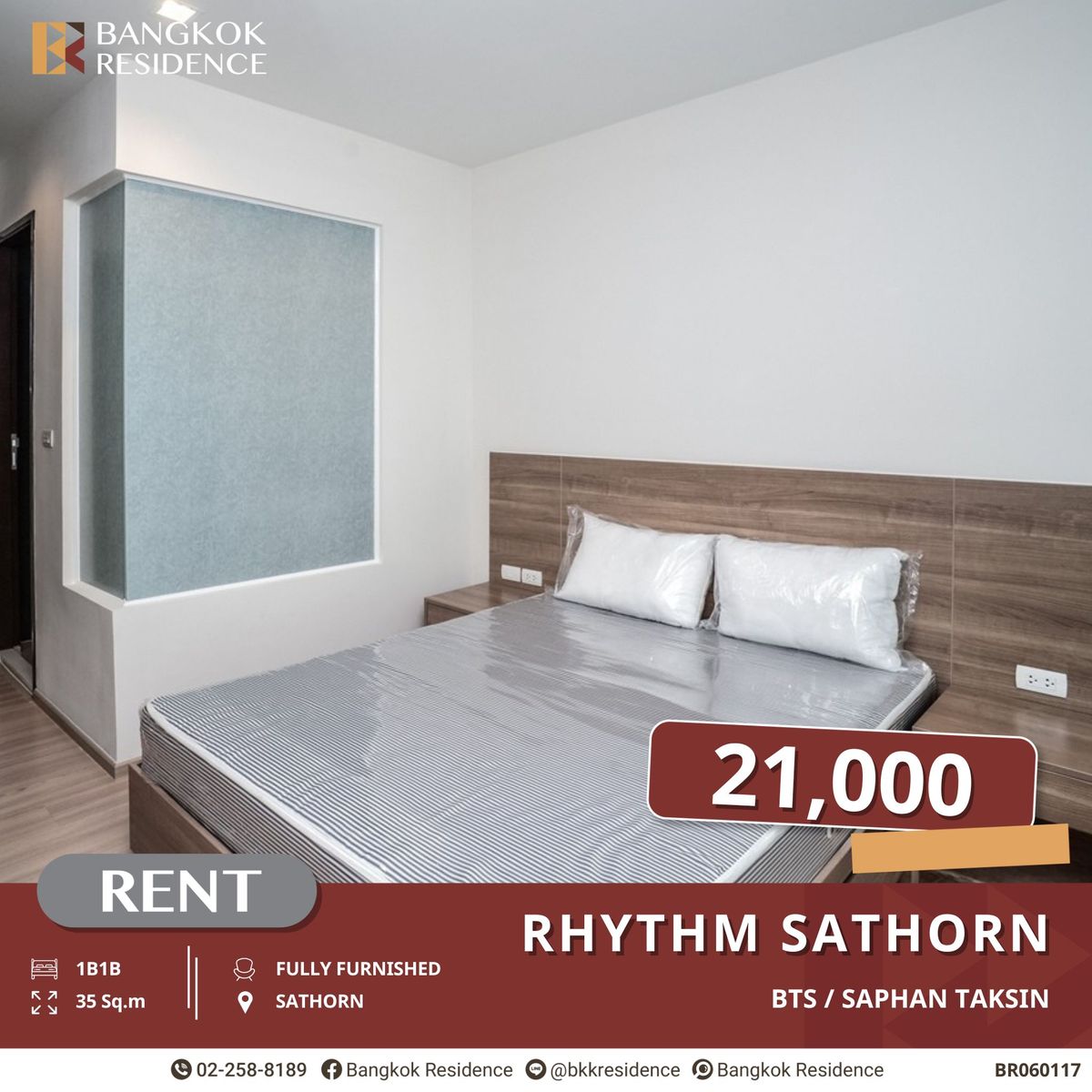 For RentCondoSathorn, Narathiwat : Rent RHYTHM Sathorn, 1 Bedroom with River View Pool, Near BTS Saphan Taksin