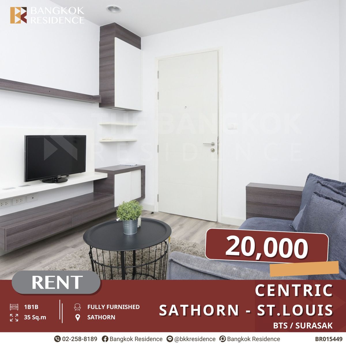 For RentCondoSathorn, Narathiwat : Live Conveniently at Centric Sathorn-St. Louis, 1 Bedroom near BTS Surasak