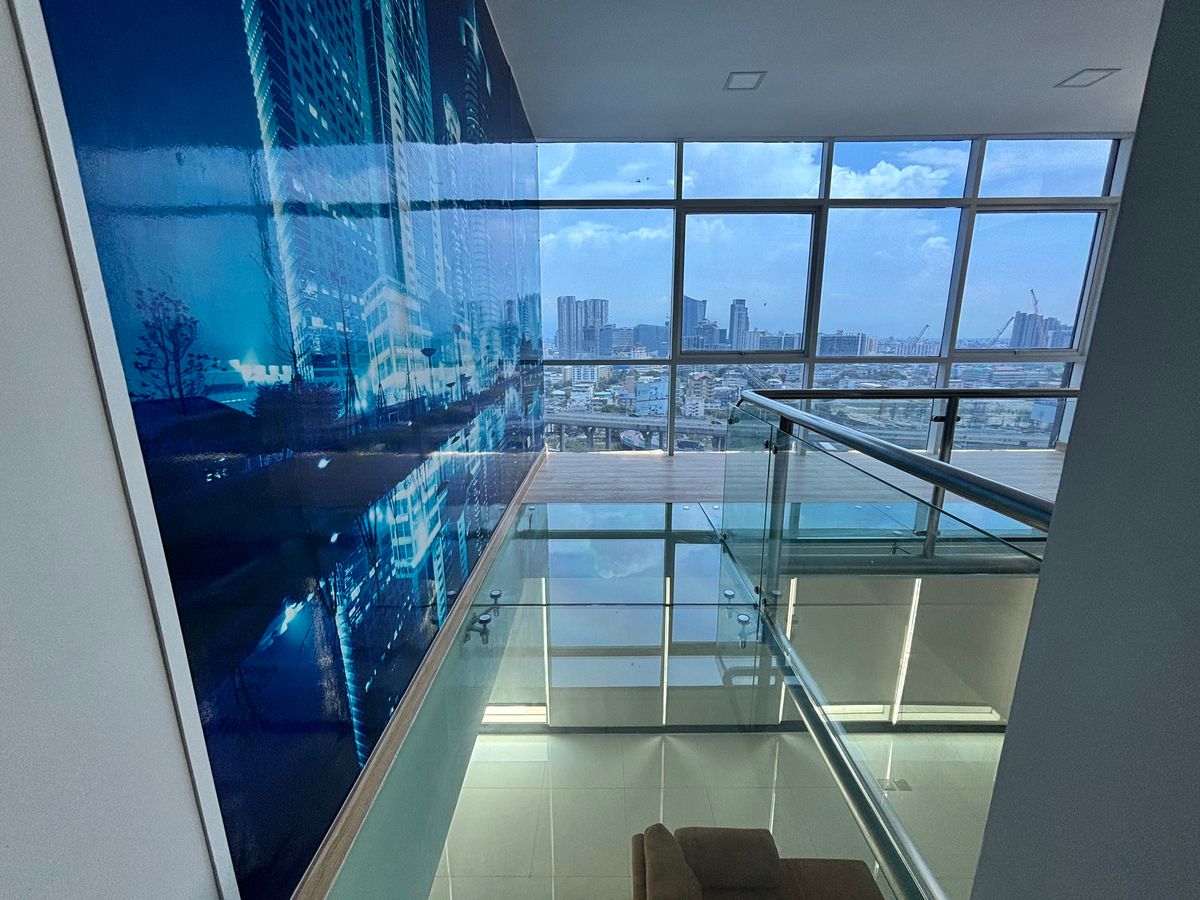 CondoBangna, Bearing, Lasalle : Duplex Rare Item @the Coast Bangkok 2, 150 sq.m. | Floor 21 | Beautiful view, no building | Rare room in the heart of Bang Na