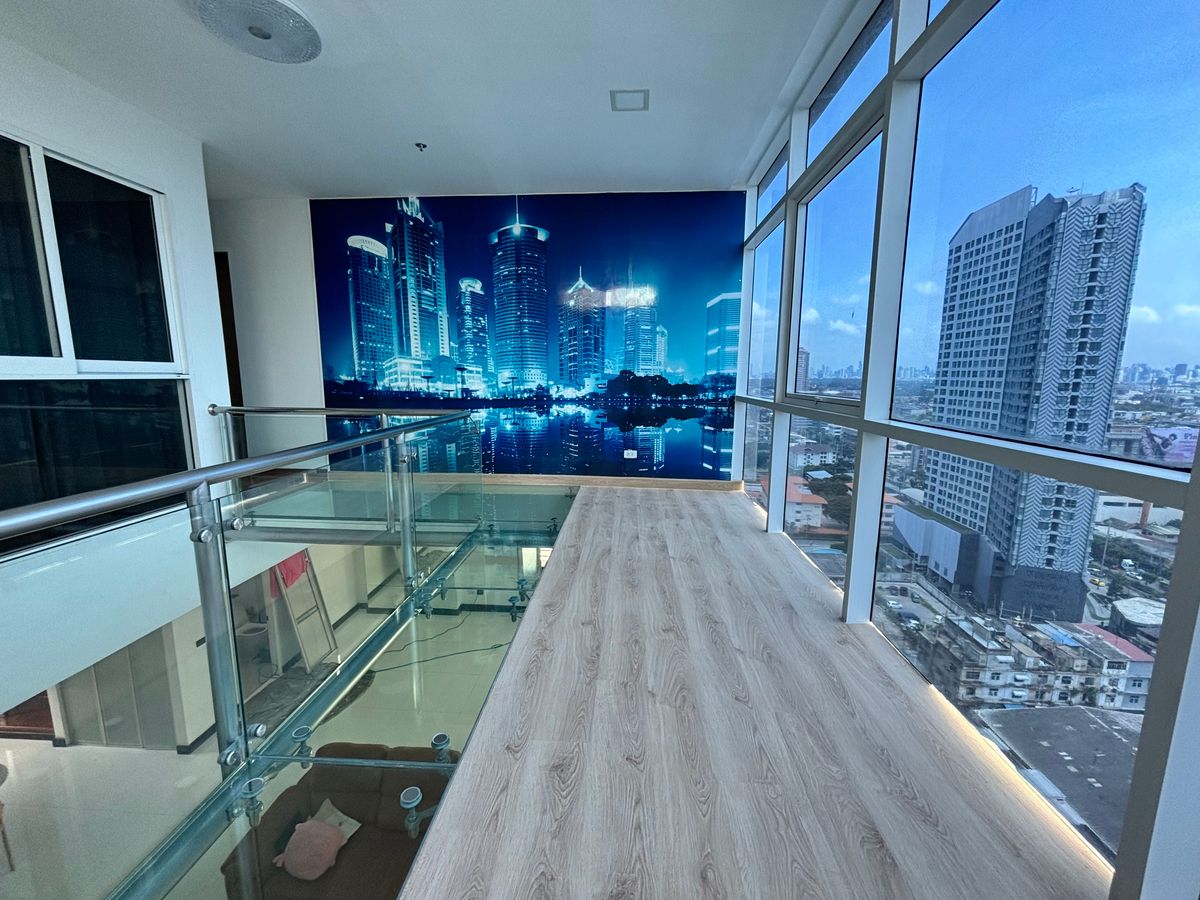 CondoBangna, Bearing, Lasalle : Duplex Rare Item @the Coast Bangkok 2, 150 sq.m. | Floor 21 | Beautiful view, no building | Rare room in the heart of Bang Na