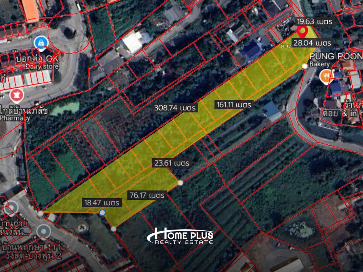 For SaleLandPathum Thani,Rangsit, Thammasat : Land near Wat Bang Phun School, Mueang District, Pathum Thani Province, area of ​​5 rai 3 ngan 78 square wah