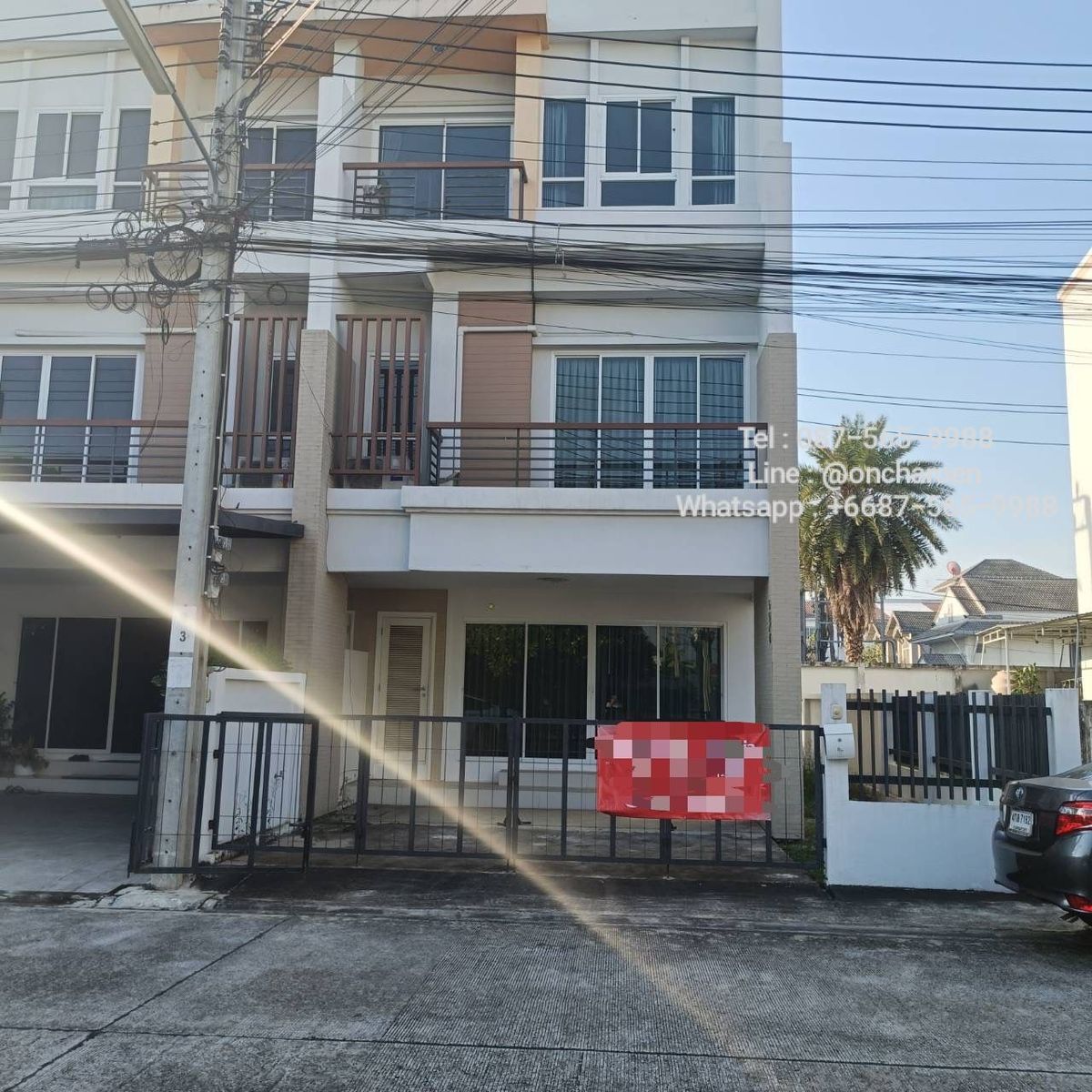 For RentTownhomeKaset Nawamin,Ladplakao : Rent a 3-storey townhome/home office after the Phanasirressecend Kaset-Nawamin project corner (Soi Manalap)