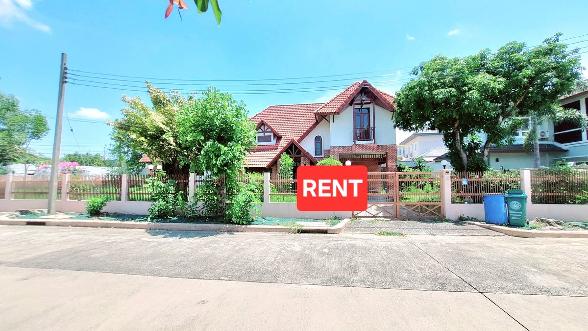 ให้เช่าบ้านสมุทรปราการ สำโรง : ให้เช่าบ้านเดี่ยว 2 ชั้น หลังใหญ่สุด บ้านมุม หมู่บ้านรอยัลปาล์มวิลล่า ราคา 50,000 บาท/เดือน