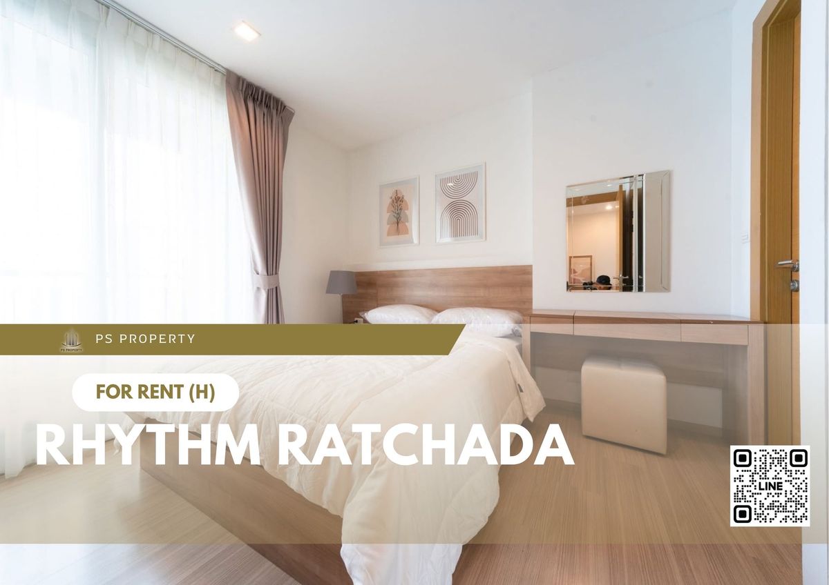 For RentCondoRatchadapisek, Huaikwang, Suttisan : For rent 📍 Rhythm Ratchada 📍Fully furnished and electrical appliances, near MRT Ratchadaphisek