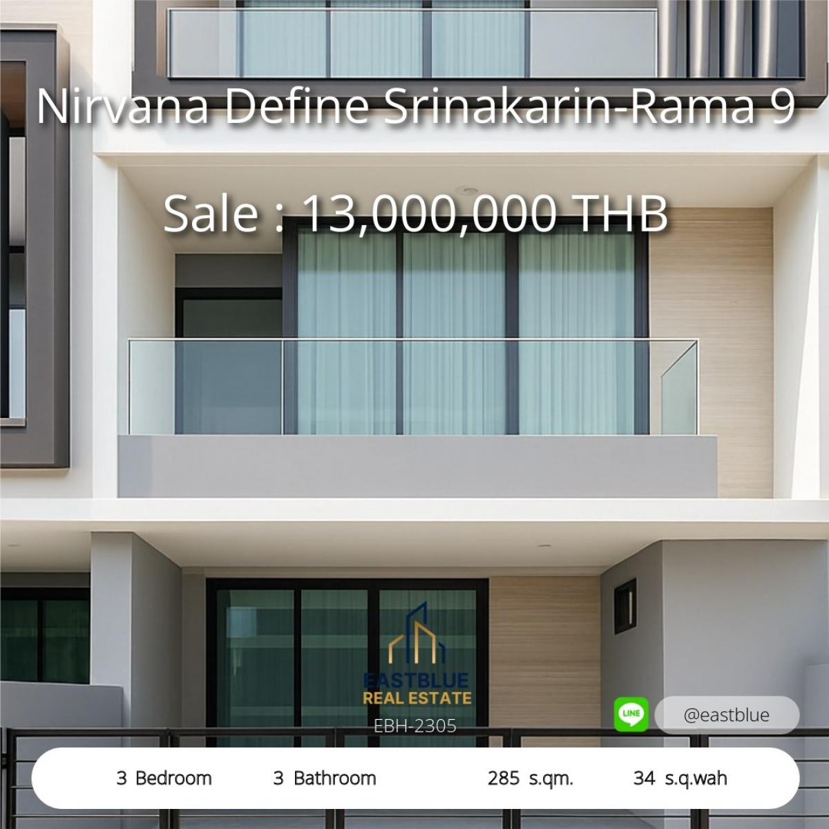 For SaleTownhomePattanakan, Srinakarin : Premium Townhome & quot; & quot; With Iconic Space, Uniqueness Architectural Design and Responsive / 🔥 出租 !! 可立即入住 3 房 4 卫 80K - Nirvana define srinakarin -rama 9
