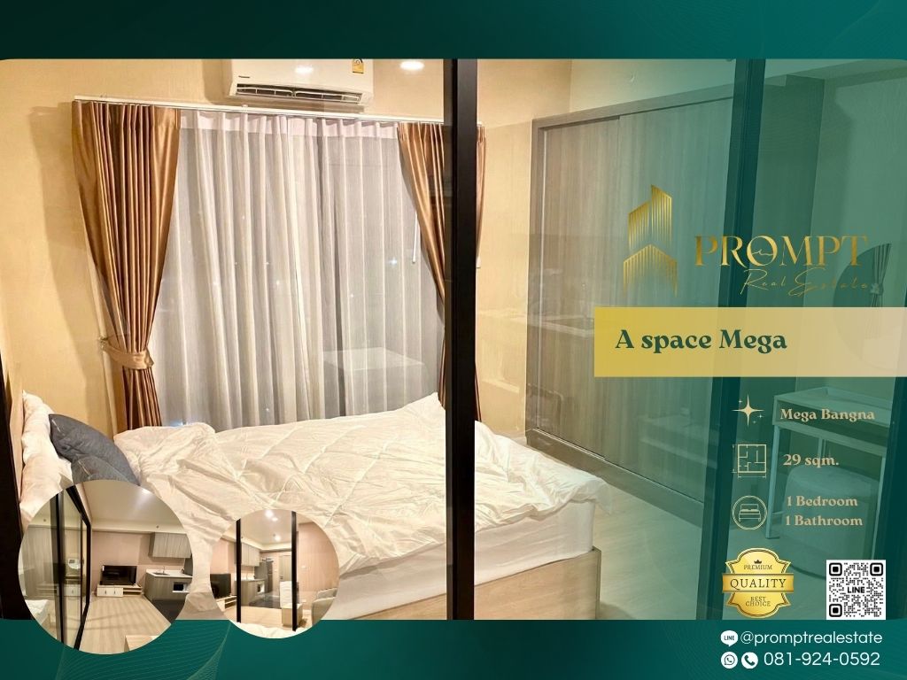For RentCondoBangna, Bearing, Lasalle : AB05722 - A space Mega :  เอ สเปซ เมกา - Mega Bangna, International School (SISB / TCIS / Concordian), Suvarnabhumi Airport