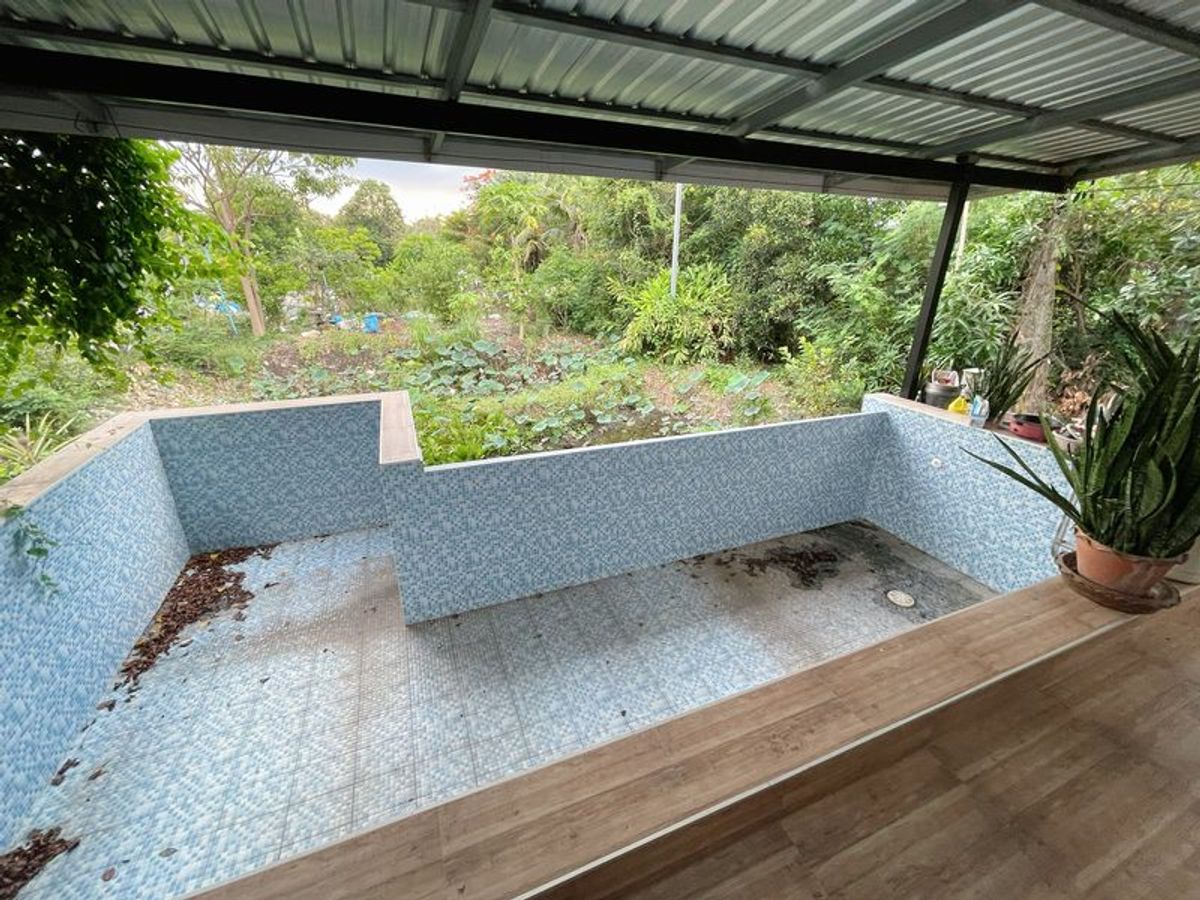 For SaleHouseSaraburi : 1 -story house for sale, modern 400 sq.m. with a swimming pool, plus a 5.5kw solar cell, Ban Rai Subdistrict, Nong Don District, Saraburi Province