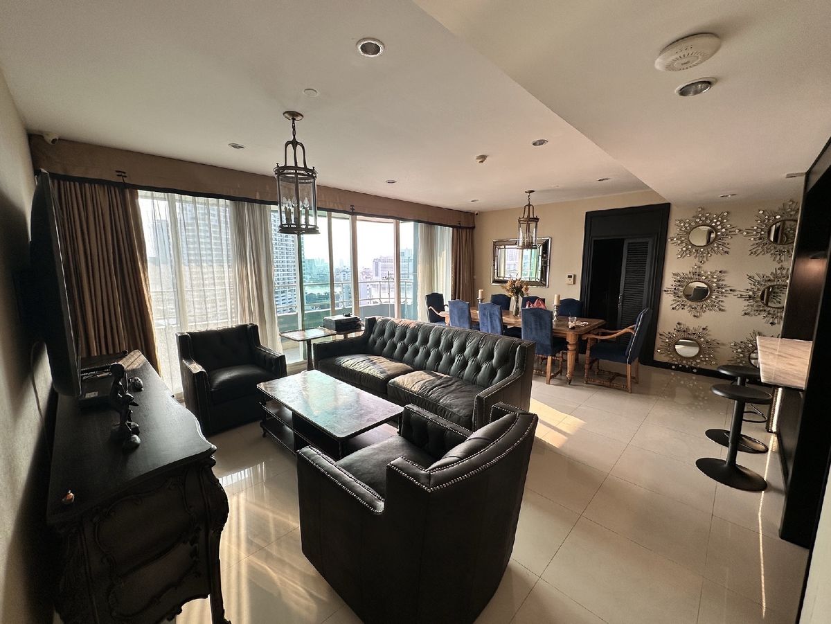 For SaleCondoWongwianyai, Charoennakor : 📢👇Living by the river , 3 beds big size, big balcony, near Icon Siam, opposite Asiatique 