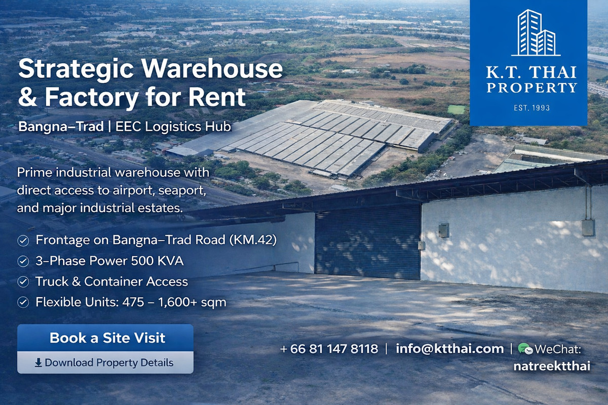 For RentWarehouseChachoengsao : Warehouse for rent on Bang Na Road, Bang Pakong, Chachoengsao, near Suvarnabhumi Laem Chabang Port Nick, Amata Nakorn Waran