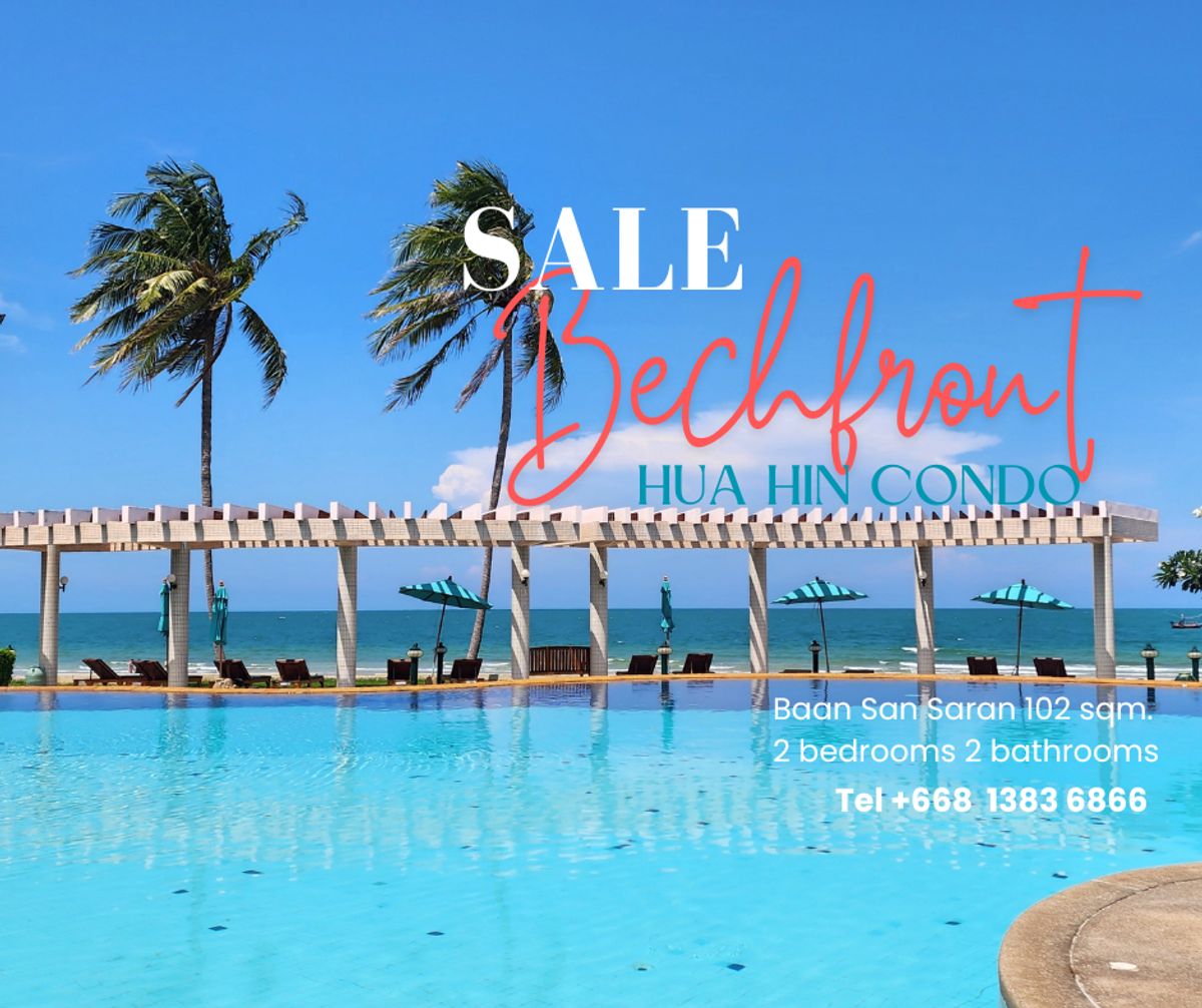 For SaleCondoHuahin, Prachuap Khiri Khan, Pran Buri : 🌊✨ Condo beside the Hua Hin sea, ready! ✨🌊
