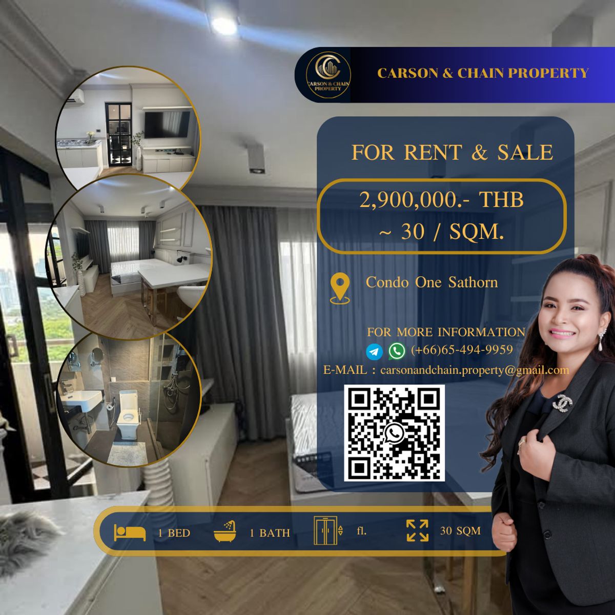 ขายคอนโดพระราม 3 สาธุประดิษฐ์ : Condo One Sathorn