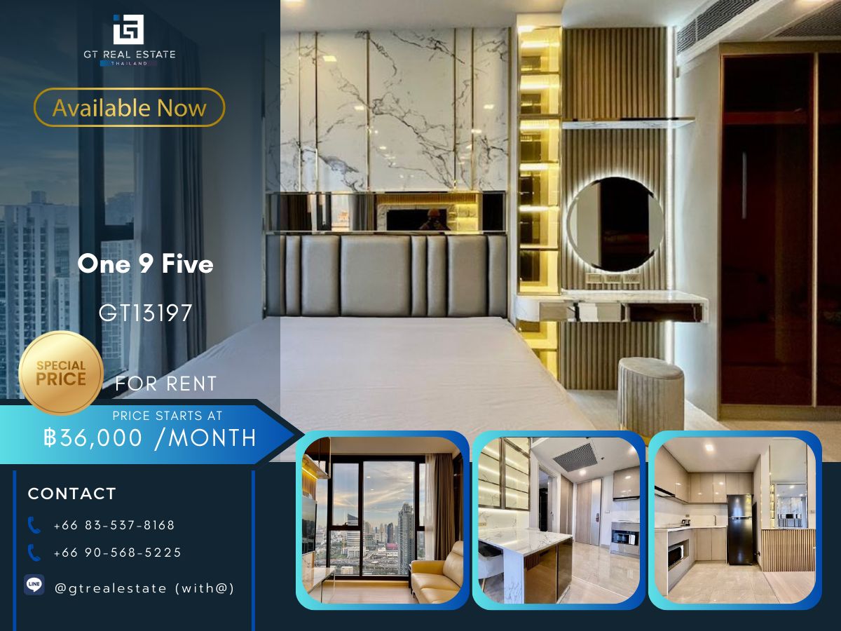 For RentCondoRama9, Petchburi, RCA : One 9 Five Condo is convenient to travel near the MAT BTS. Ready to stay immediately 
 
