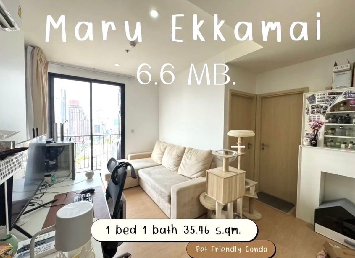 For SaleCondoSukhumvit, Asoke, Thonglor : ✨ Hot deal PET Friendly Condo✨ Maru Ekkamai (1 bedroom, 35 sqm.)