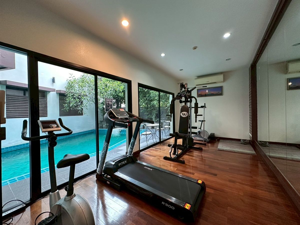For RentTownhomeSukhumvit, Asoke, Thonglor : 🏡 Luxury House for Rent in Sukhumvit – 3 Bedrooms + Maid’s Room, Private Pool & Gym, Prime Location, Ready to Move In