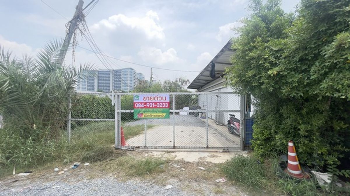 For SaleLandRattanathibet, Sanambinna : Land for sale, 100 sq.w., a golden location, convenient to travel, near Chaeng Watthanam. Ready to build immediately.